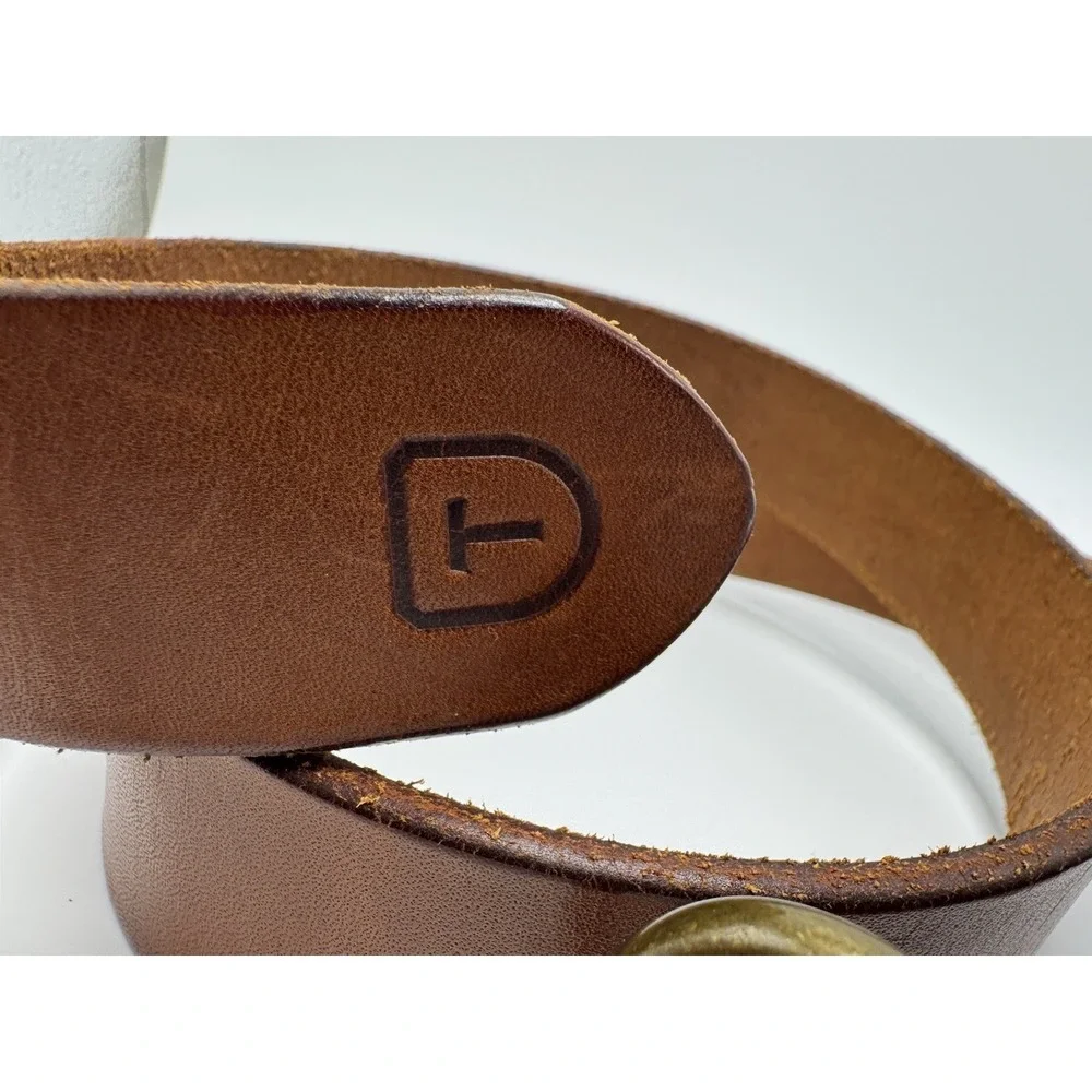 Tecovas Genuine Brown Leather Belt Western Classic 5 Hole Mens 32 Made in USA